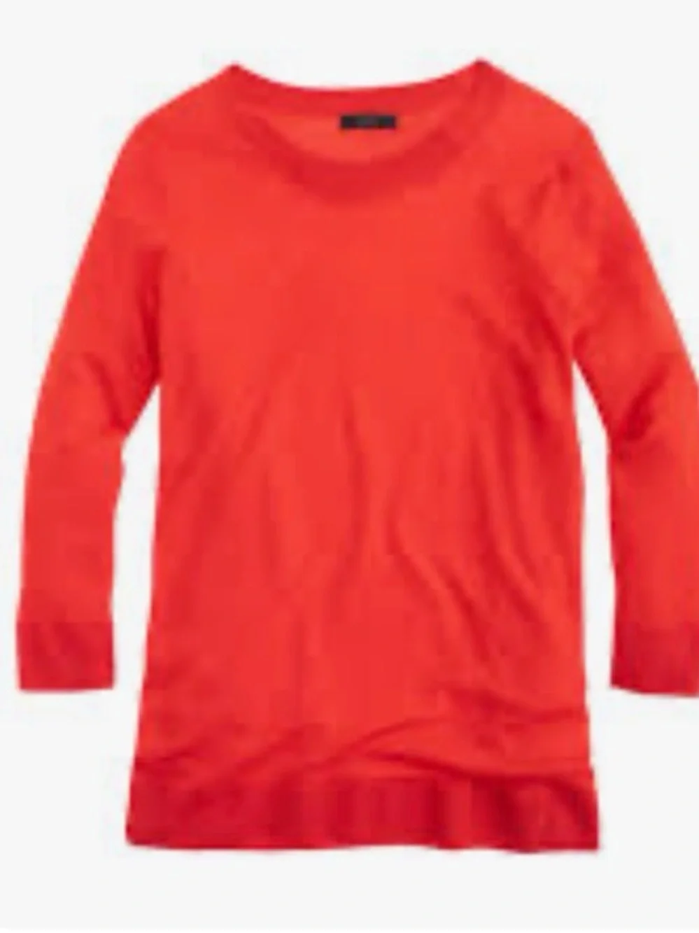 J. Crew Scoop neck Knit  Lightweight 100% merino wool tunic sweater Sz M preppy